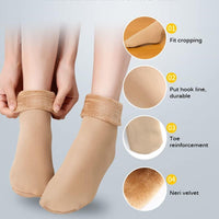 Winter Thick Warm Fleece Lined Thermal Unisex Skin Socks