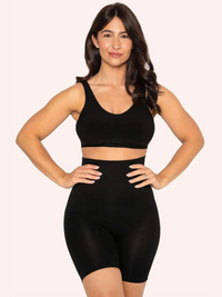 Woman with hands on hips in the black Shapify high-waist tummy tucker